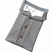 Newborn Infant Thick Knitted Woolen Baby Warm Sleeping Bag Stroller Sleep Sack